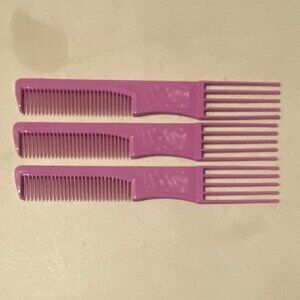 Vintage 1980s Goody 8" Plastic Comb & Pick Combo - Set of 3